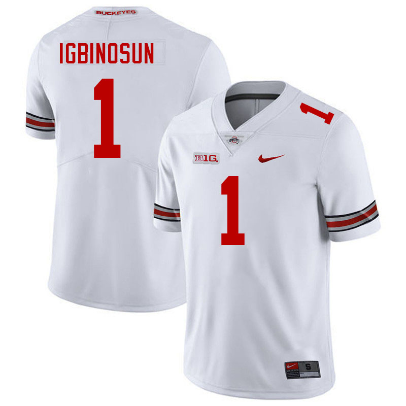 #1 Davison Igbinosun Ohio State Buckeyes Jerseys Football Stitched-White